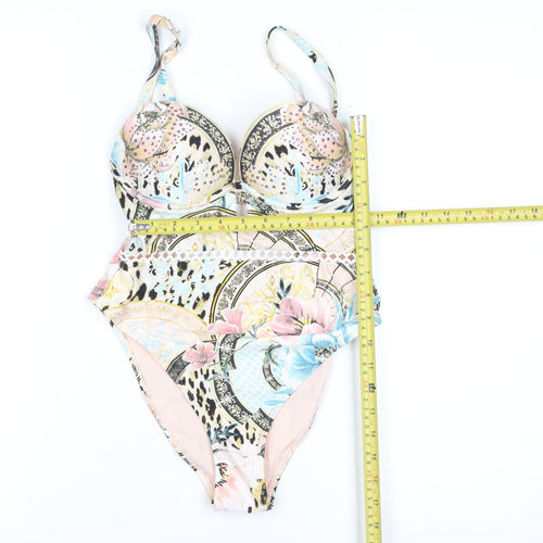River Island Women’s Multicoloured Floral One Piece Swimsuit Size 14