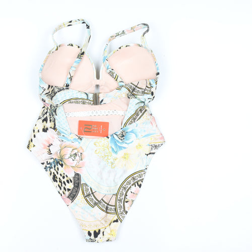 River Island Women’s Multicoloured Floral One Piece Swimsuit Size 14