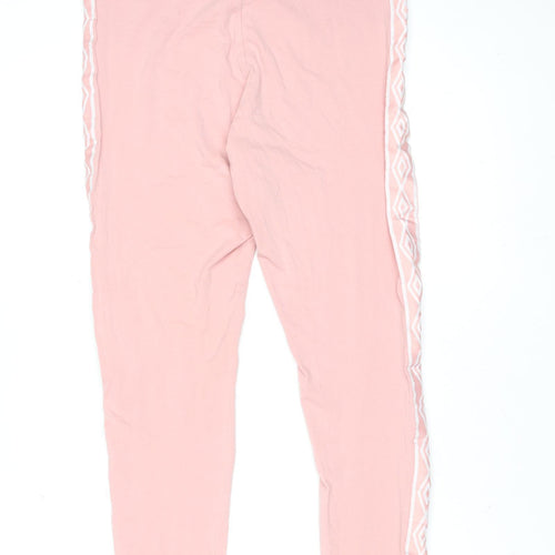 Umbro Women's Pink L Ankle Sports Leggings with Side Stripe