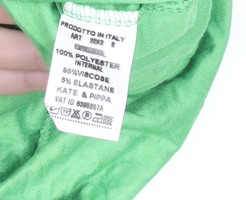 Kate & Pippa Women's Green Floral Tunic Blouse Size S