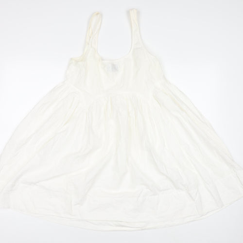 ASOS DESIGN Women’s White Cotton Slip Dress Size 8 Sleeveless Summer