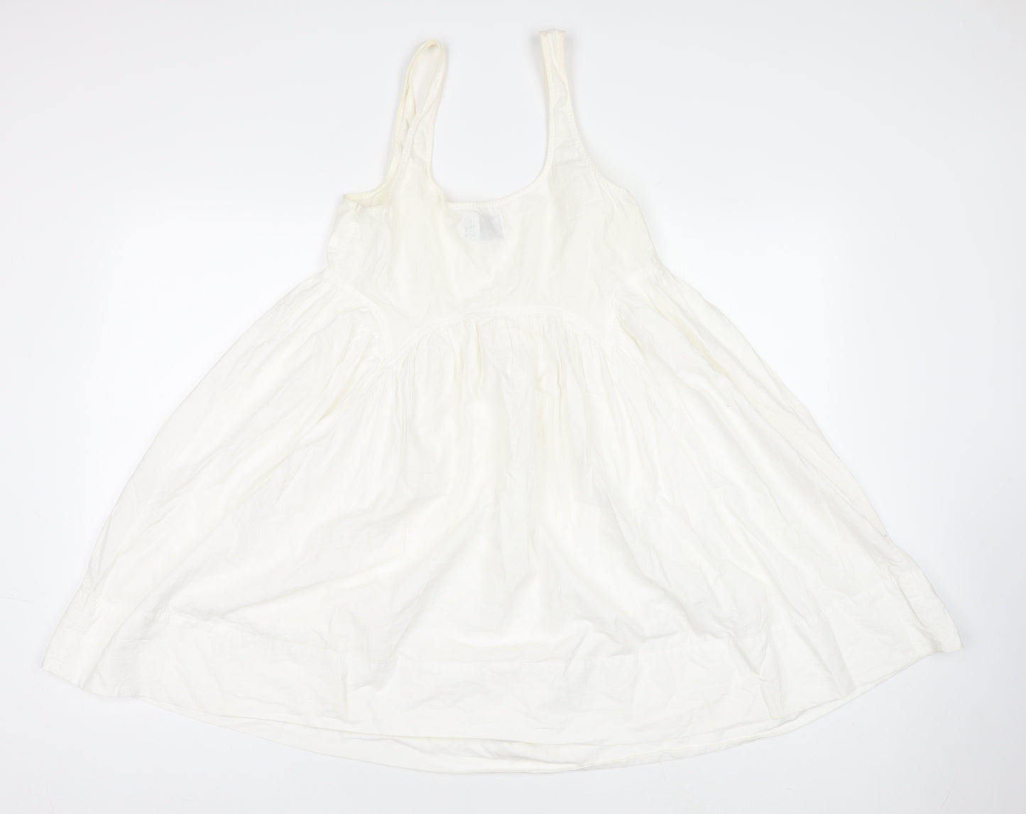 ASOS DESIGN Women’s White Cotton Slip Dress Size 8 Sleeveless Summer