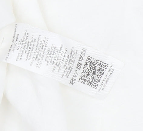 ASOS DESIGN Women’s White Cotton Slip Dress Size 8 Sleeveless Summer