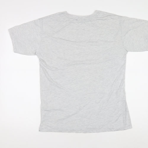 MaxMila Women’s Grey Florida Print Cotton T-Shirt Size M