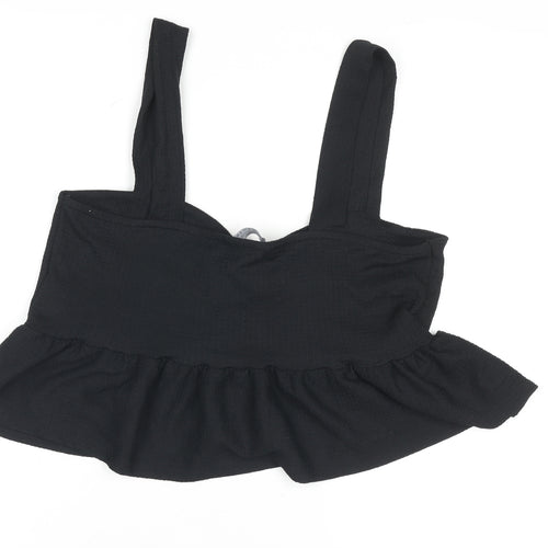 Primark Women’s Black Camisole Tank Top L with Bow Detail