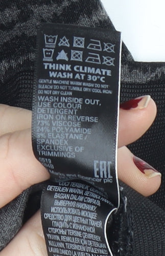 Marks & Spencer Women's Grey Animal Print Stretch Leggings Size 10