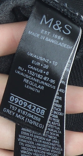 Marks & Spencer Women's Grey Animal Print Stretch Leggings Size 10