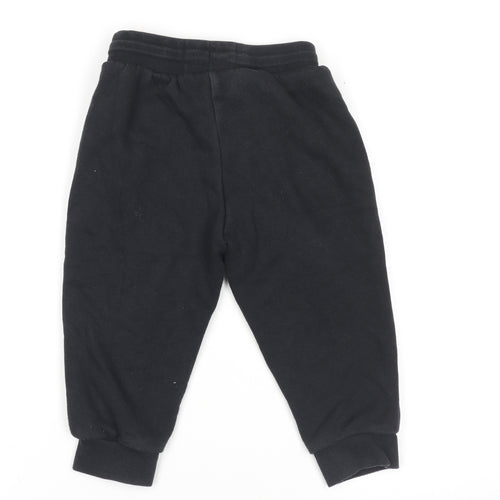 Adidas Boys Black Jogger Sweatpants - Size 6 Years - Drawstring Waist