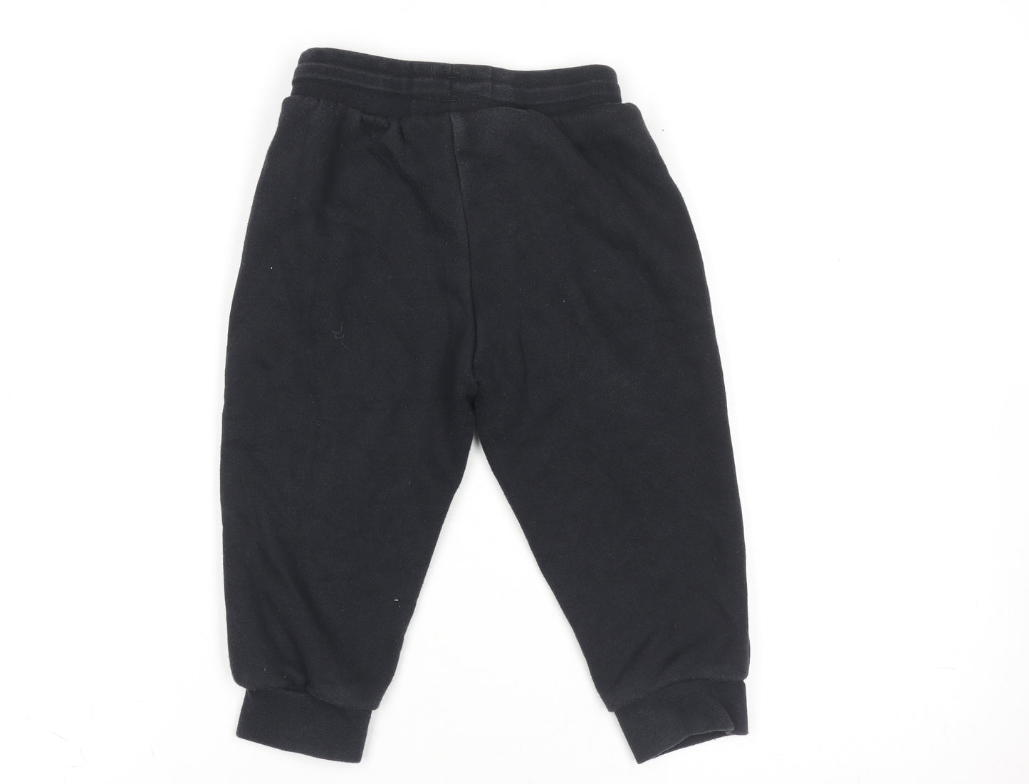 Adidas Boys Black Jogger Sweatpants - Size 6 Years - Drawstring Waist