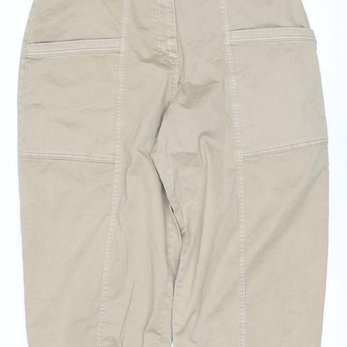 Marks and Spencer Per Una Beige Cargo Trousers Unisex Adults Size 16 Relaxed Fit