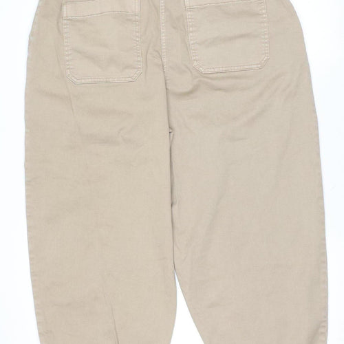 Marks and Spencer Per Una Beige Cargo Trousers Unisex Adults Size 16 Relaxed Fit