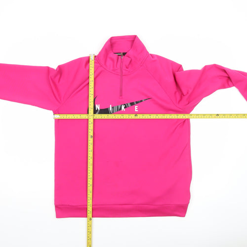 Nike Women’s Pink Dri-FIT 1/4 Zip Running Top Size M