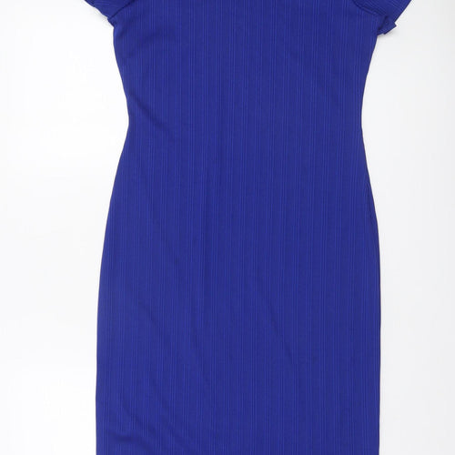 River Island Women’s Blue Bodycon Midi Dress Size 14