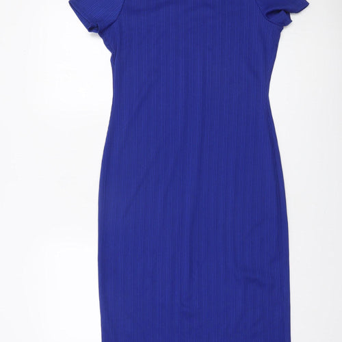 River Island Women’s Blue Bodycon Midi Dress Size 14