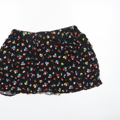 Dunnes Stores Women’s Black Floral Bubble Hem Short Skirt Size L