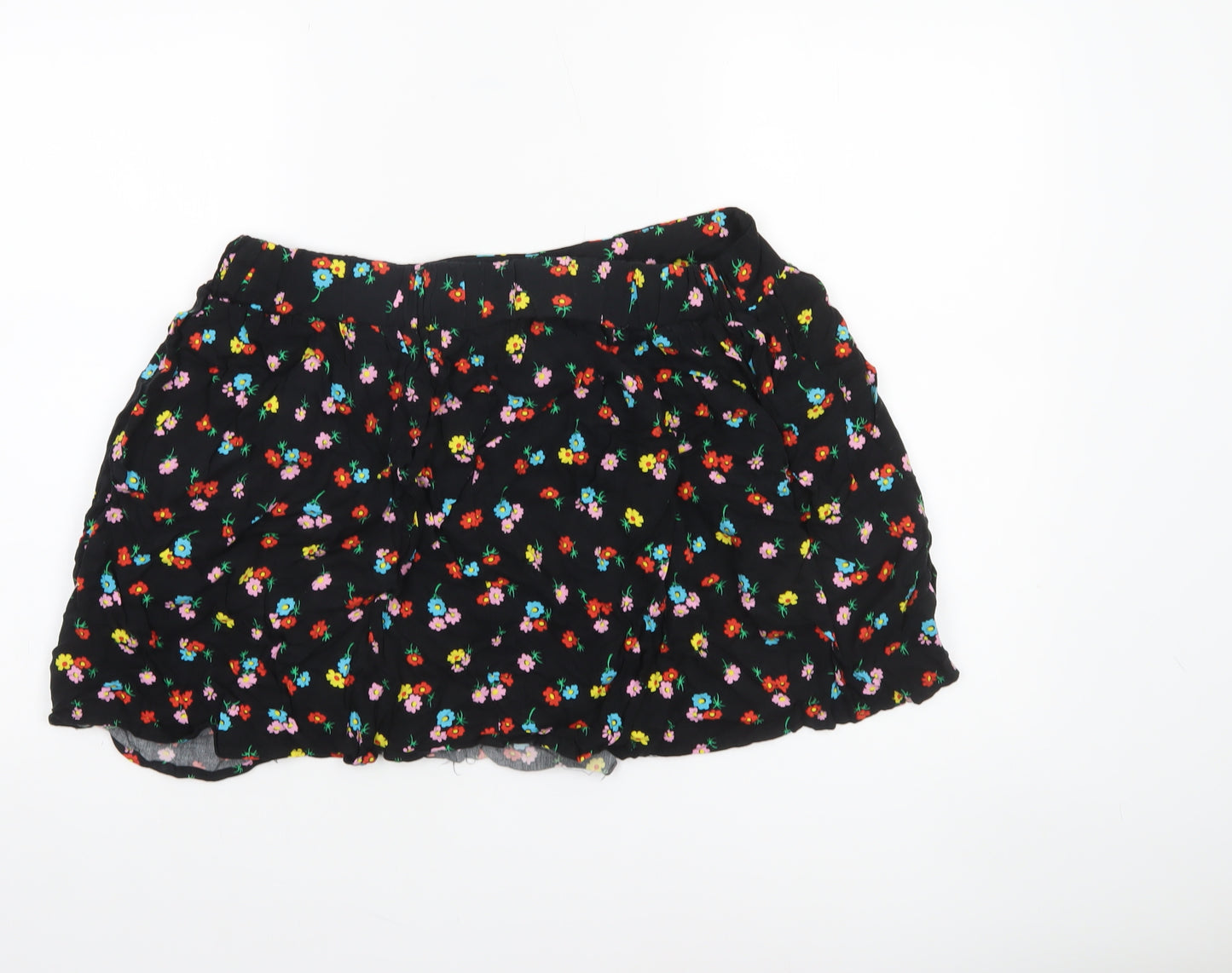 Dunnes Stores Women’s Black Floral Bubble Hem Short Skirt Size L