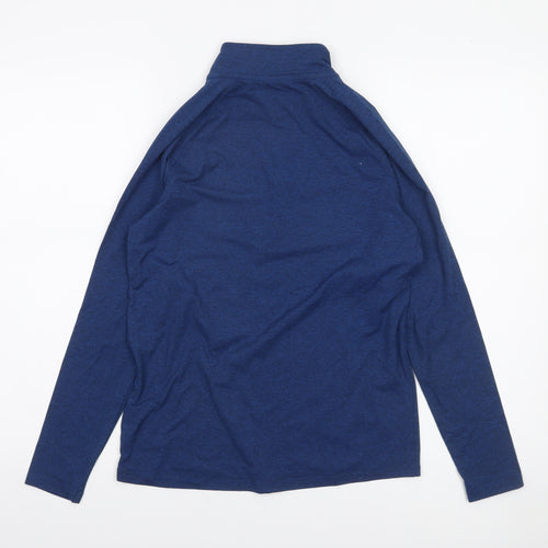 St. Bernard Blue Men's S Long Sleeve 1/4 Zip Activewear Top