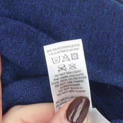 St. Bernard Blue Men's S Long Sleeve 1/4 Zip Activewear Top