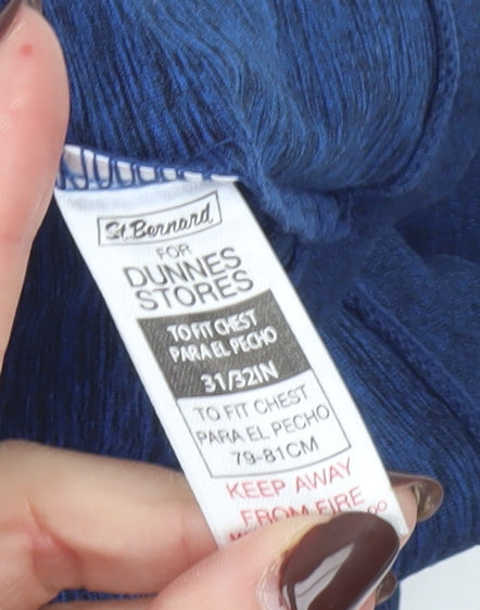 St. Bernard Blue Men's S Long Sleeve 1/4 Zip Activewear Top