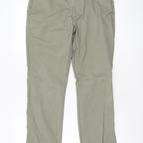 Dunnes Stores Men's Green Chino Trousers 30W 30L Cotton Casual