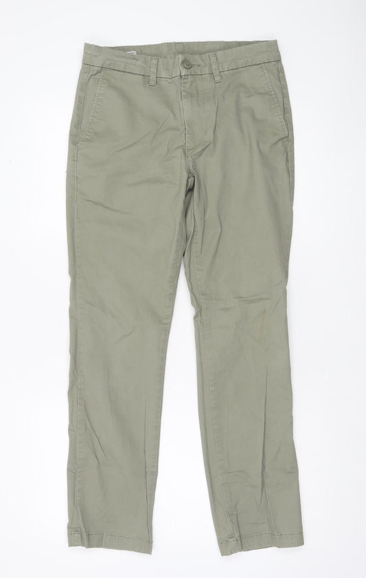 Dunnes Stores Men's Green Chino Trousers 30W 30L Cotton Casual