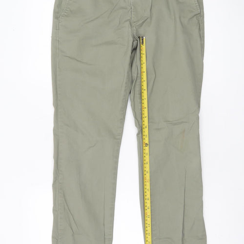 Dunnes Stores Men's Green Chino Trousers 30W 30L Cotton Casual