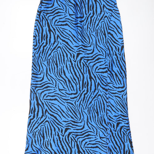 Dunnes Stores Women’s Blue Animal Print Midi Pencil Skirt Size 12