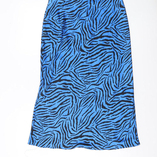 Dunnes Stores Women’s Blue Animal Print Midi Pencil Skirt Size 12