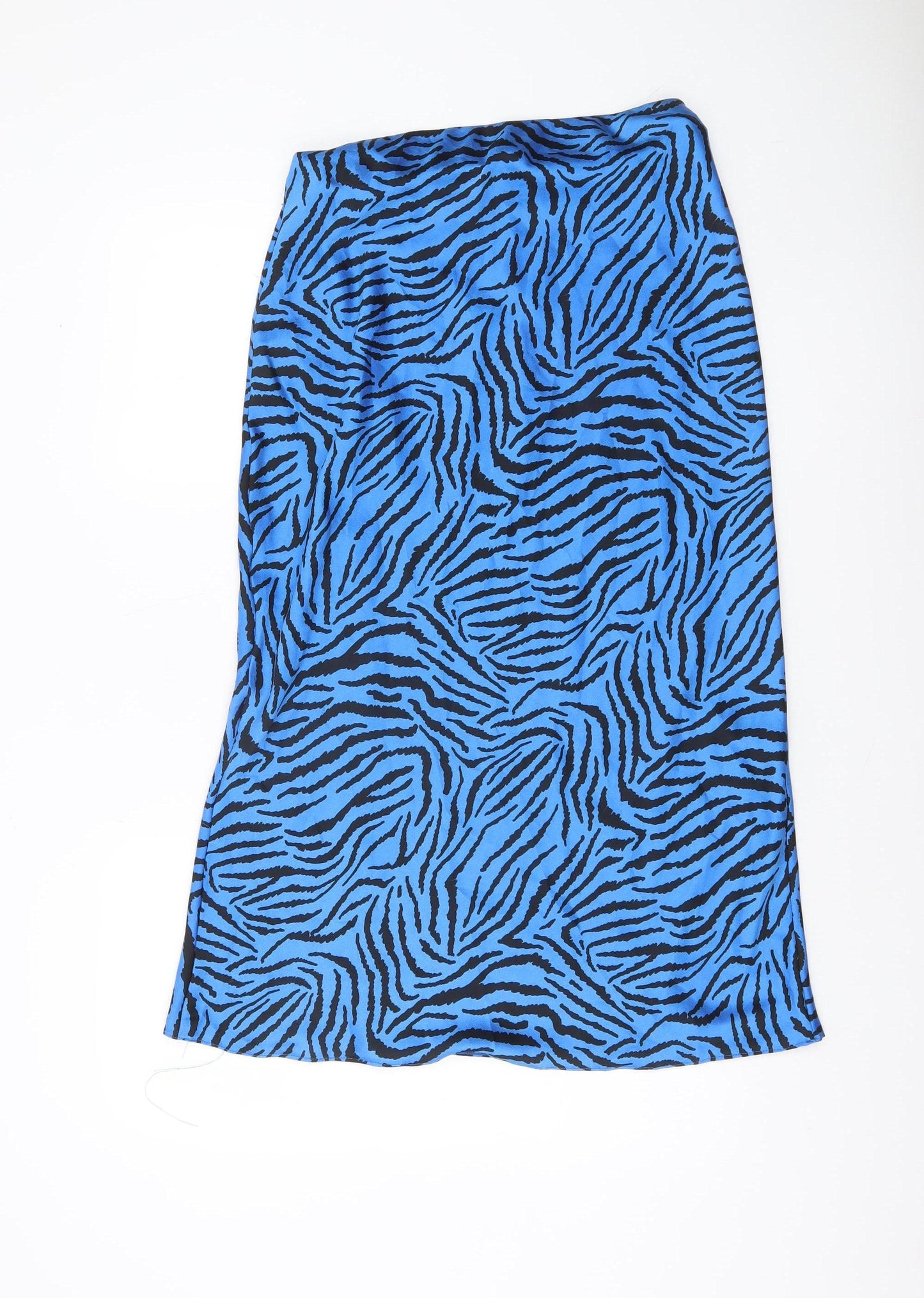 Dunnes Stores Women’s Blue Animal Print Midi Pencil Skirt Size 12