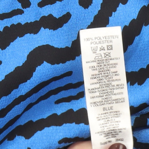 Dunnes Stores Women’s Blue Animal Print Midi Pencil Skirt Size 12
