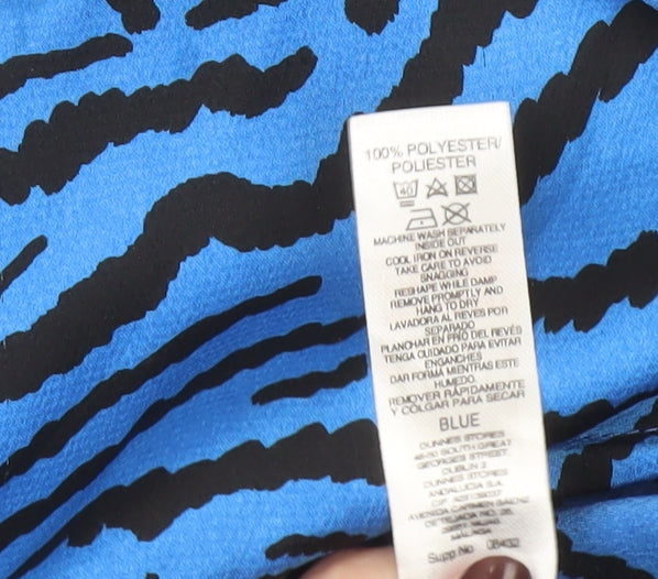 Dunnes Stores Women’s Blue Animal Print Midi Pencil Skirt Size 12