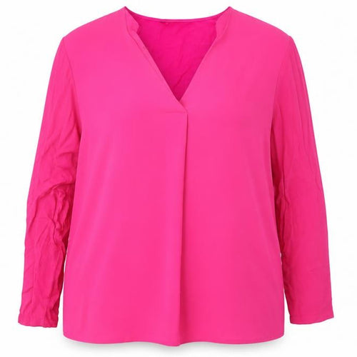 Dunnes Women’s Pink V-Neck Long Sleeve Blouse Size 2XL