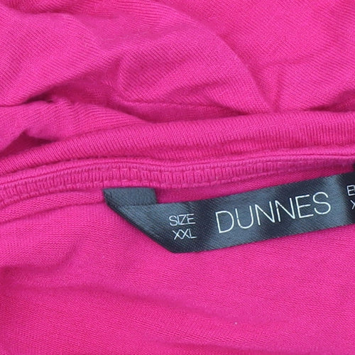 Dunnes Women’s Pink V-Neck Long Sleeve Blouse Size 2XL