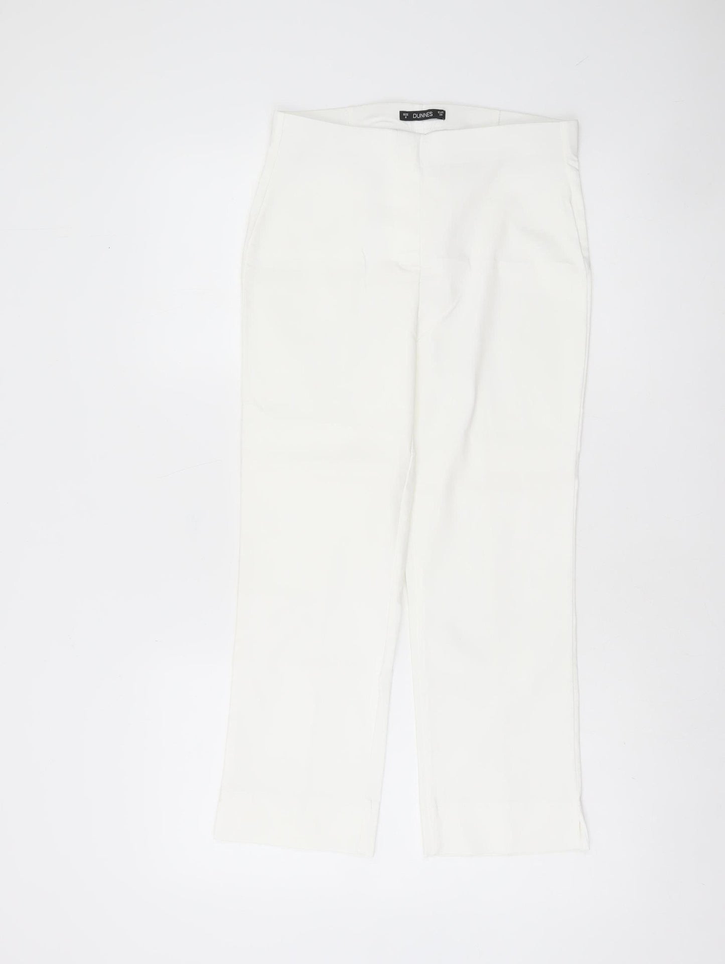 Dunnes Women’s White Size 8 Straight Trousers