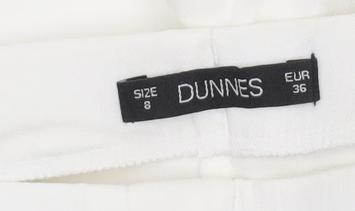Dunnes Women’s White Size 8 Straight Trousers