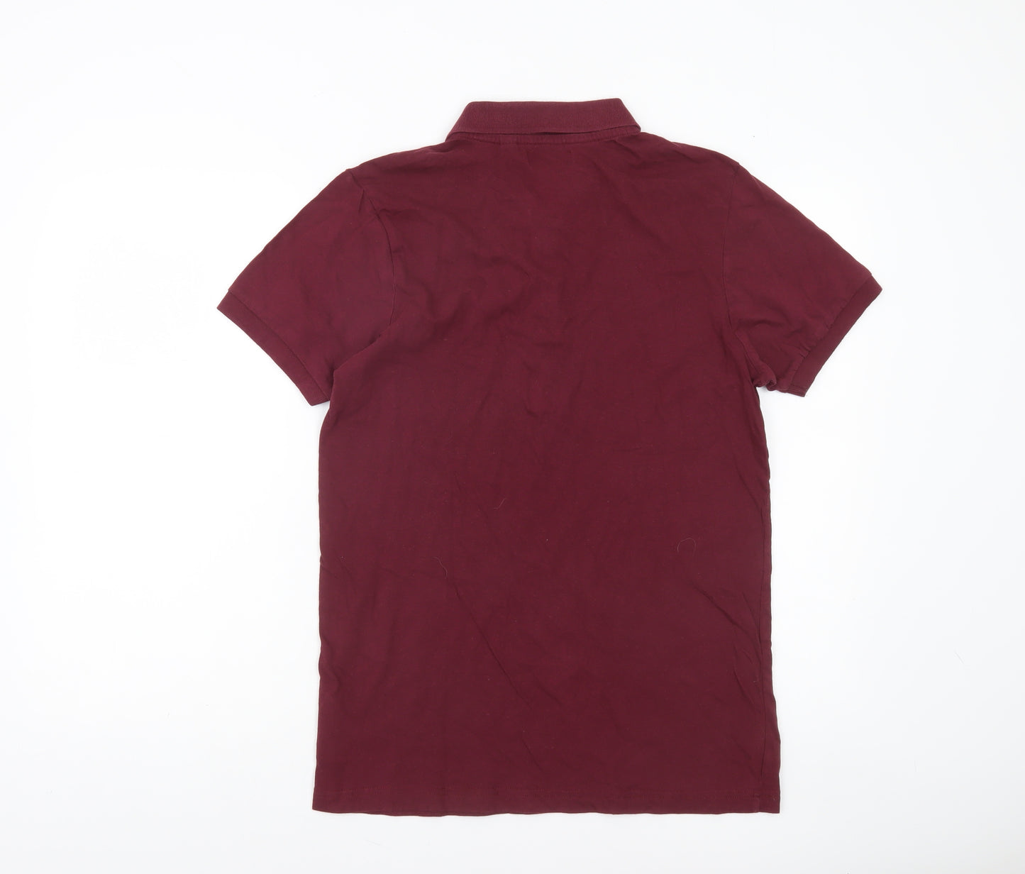 Brave Soul Men’s Red Cotton Short Sleeve Polo Shirt Size L