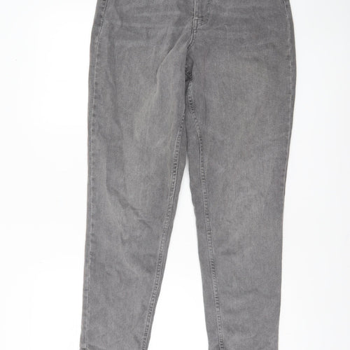 Primark Women Grey Straight Leg Jeans Size 8 Regular Fit Denim