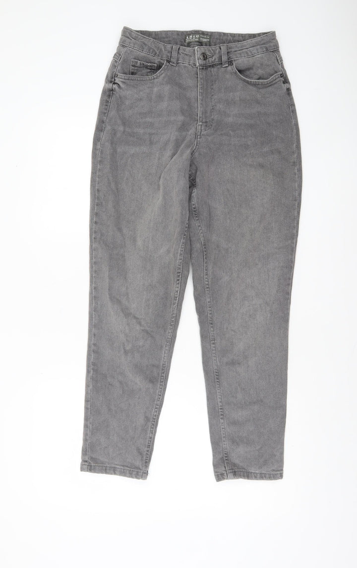 Primark Women Grey Straight Leg Jeans Size 8 Regular Fit Denim