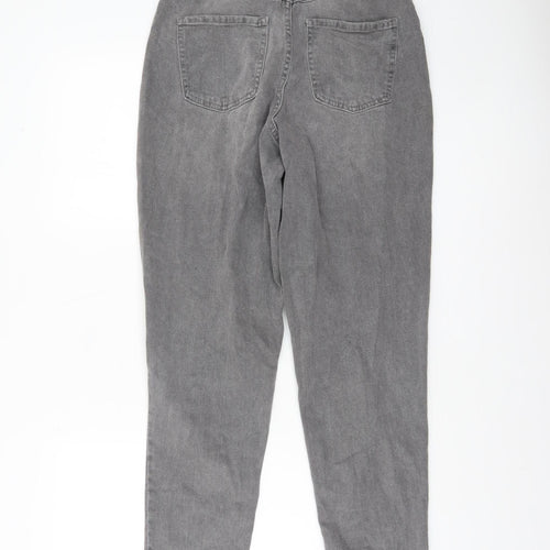 Primark Women Grey Straight Leg Jeans Size 8 Regular Fit Denim