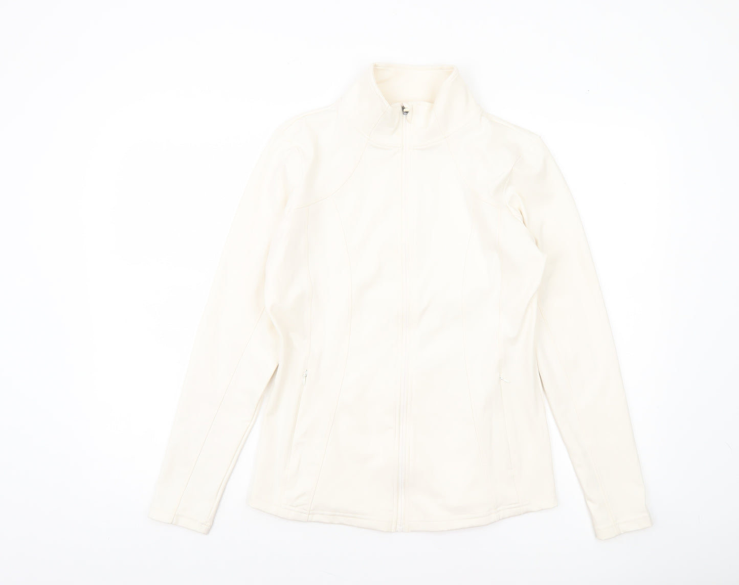 Dunnes Stores Womens Ivory Softshell Full Zip Jacket Size 12
