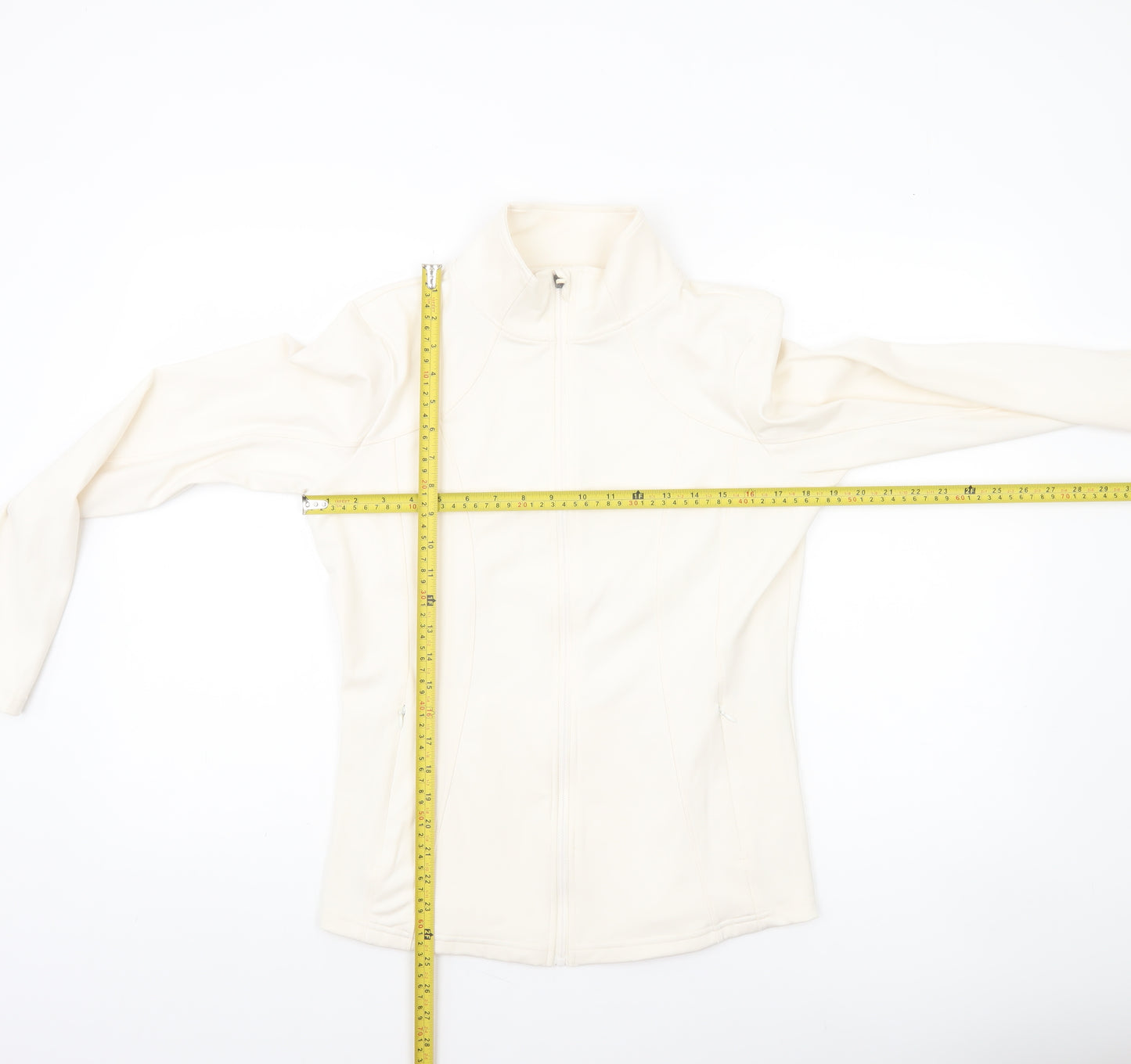 Dunnes Stores Womens Ivory Softshell Full Zip Jacket Size 12