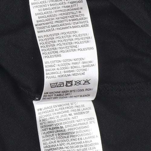 Slazenger Women’s Black V-Neck Short Sleeve Basic T-Shirt Size 10