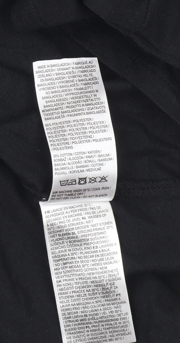 Slazenger Women’s Black V-Neck Short Sleeve Basic T-Shirt Size 10
