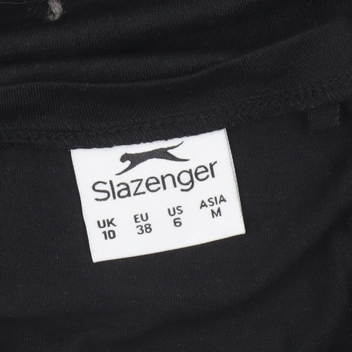 Slazenger Women’s Black V-Neck Short Sleeve Basic T-Shirt Size 10