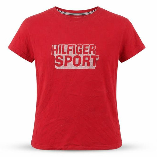 Tommy Hilfiger Women’s Red Sport Logo T-Shirt XL Short Sleeve