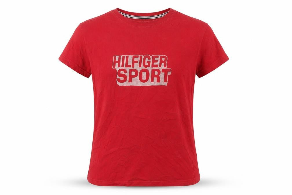 Tommy Hilfiger Women’s Red Sport Logo T-Shirt XL Short Sleeve