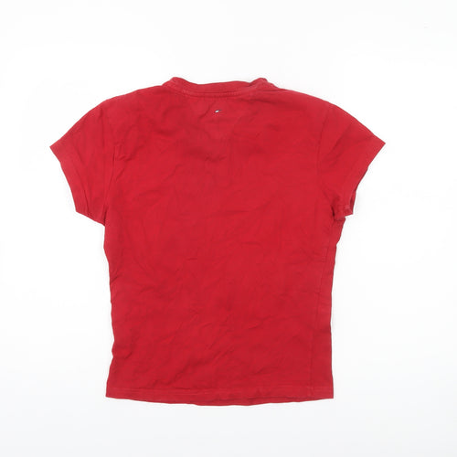 Tommy Hilfiger Women’s Red Sport Logo T-Shirt XL Short Sleeve
