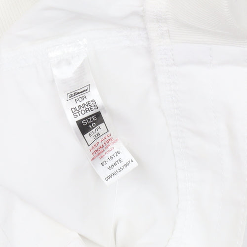 Dunnes Stores Womens White Cotton Capri Trousers Size 10