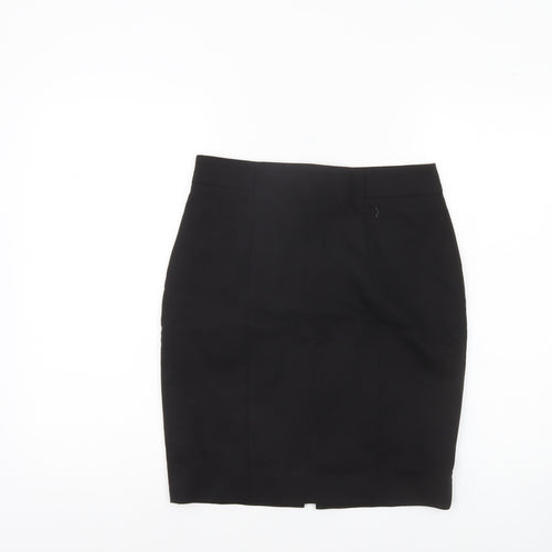 H&M Women’s Black Cotton Blend Pencil Skirt Size 10