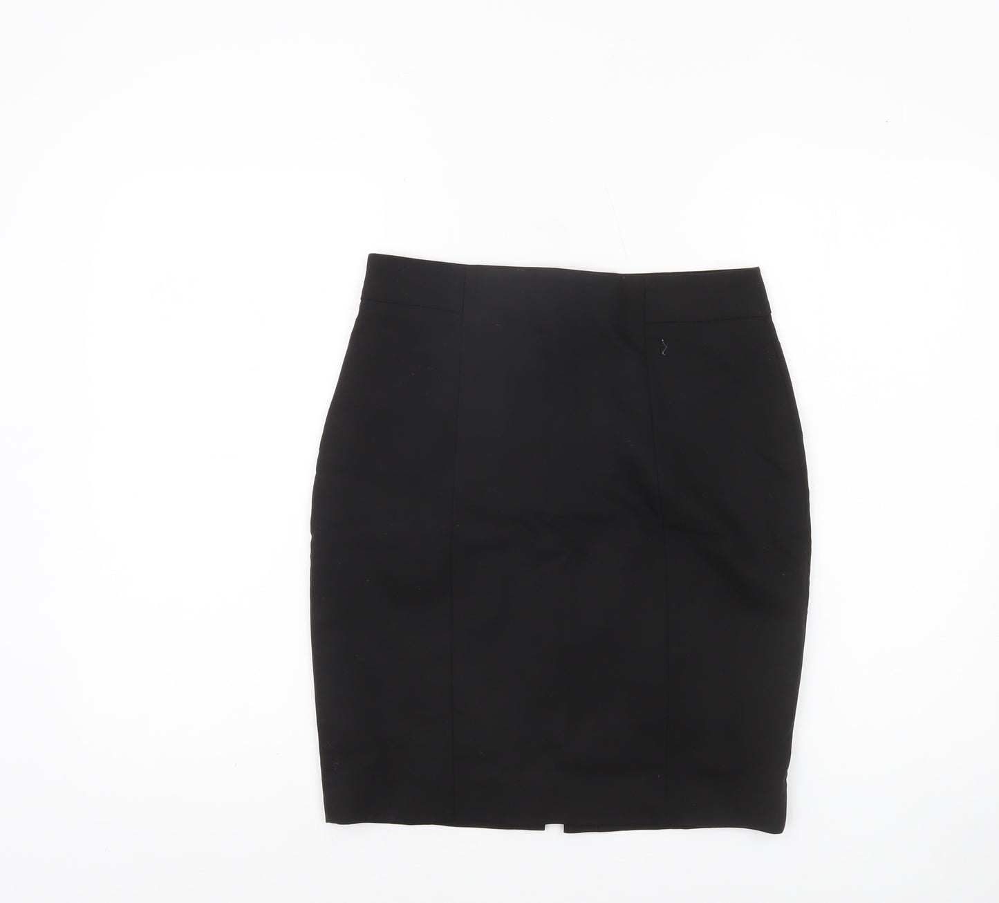 H&M Women’s Black Cotton Blend Pencil Skirt Size 10